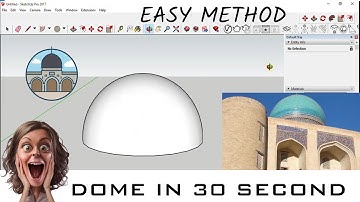 DOME SHAPE IN SKETCHUP | WITHOUT PLUGIN | JUST 30 SECONDS | HEMISPHERE | EASYWAY