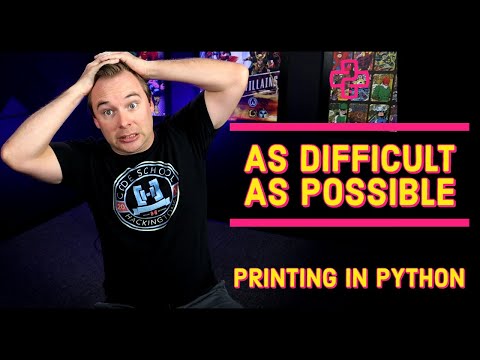 How to print to the console in Python in the most difficult way possible // As Difficult As Possible