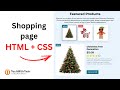 How to create a shopping page using HTML and CSS | TechWithTwin