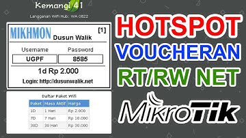 Tutorial Membangun Jaringan Wifi Hotspot Voucheran RT/RW Net Menggunakan Mikhmon