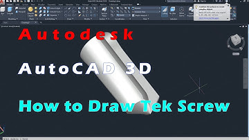 AutoCAD 3D, Autodesk, How to drawing Tek screw, 3D Modeling P1