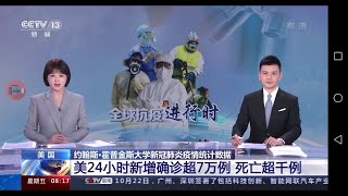 20201023 CCTV13中國中央電視台新聞頻道 0800晨間新聞 主播胡蝶播報片段