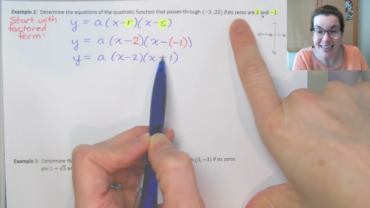MCR3U Lesson 2.7 Roots and Determining Equations from Roots