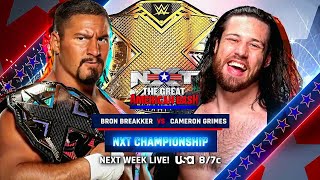 WWE NXT The Great American Bash 2022  and Full Match Card HD