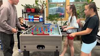 Cute Baby Girl Got Game! Foosball Fun in the Winter Wonderland #winter #indoor #game #cutebaby #baby screenshot 4