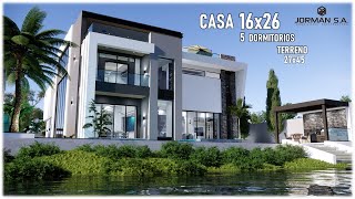 Modern House Design with 5 Bedrooms Family Home | 16x26m 2 Storey | Jorman HomeDesigns