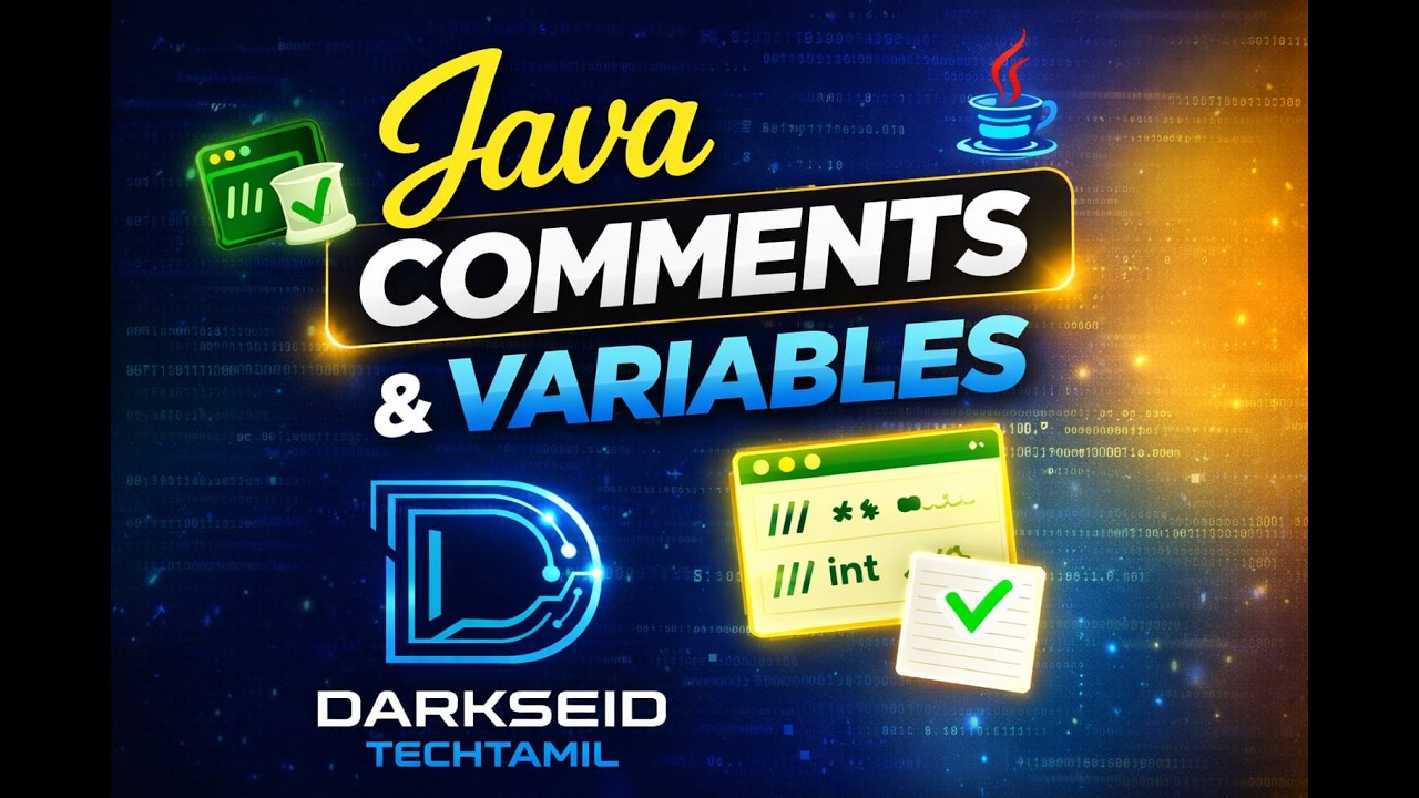 Types of Java Comments & Variables Explained in Tamil | Java Basics for ...