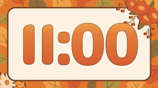 11 Minute Relaxing Fall Thanksgiving Timer (Calm Harp Alarm at End, No Music)