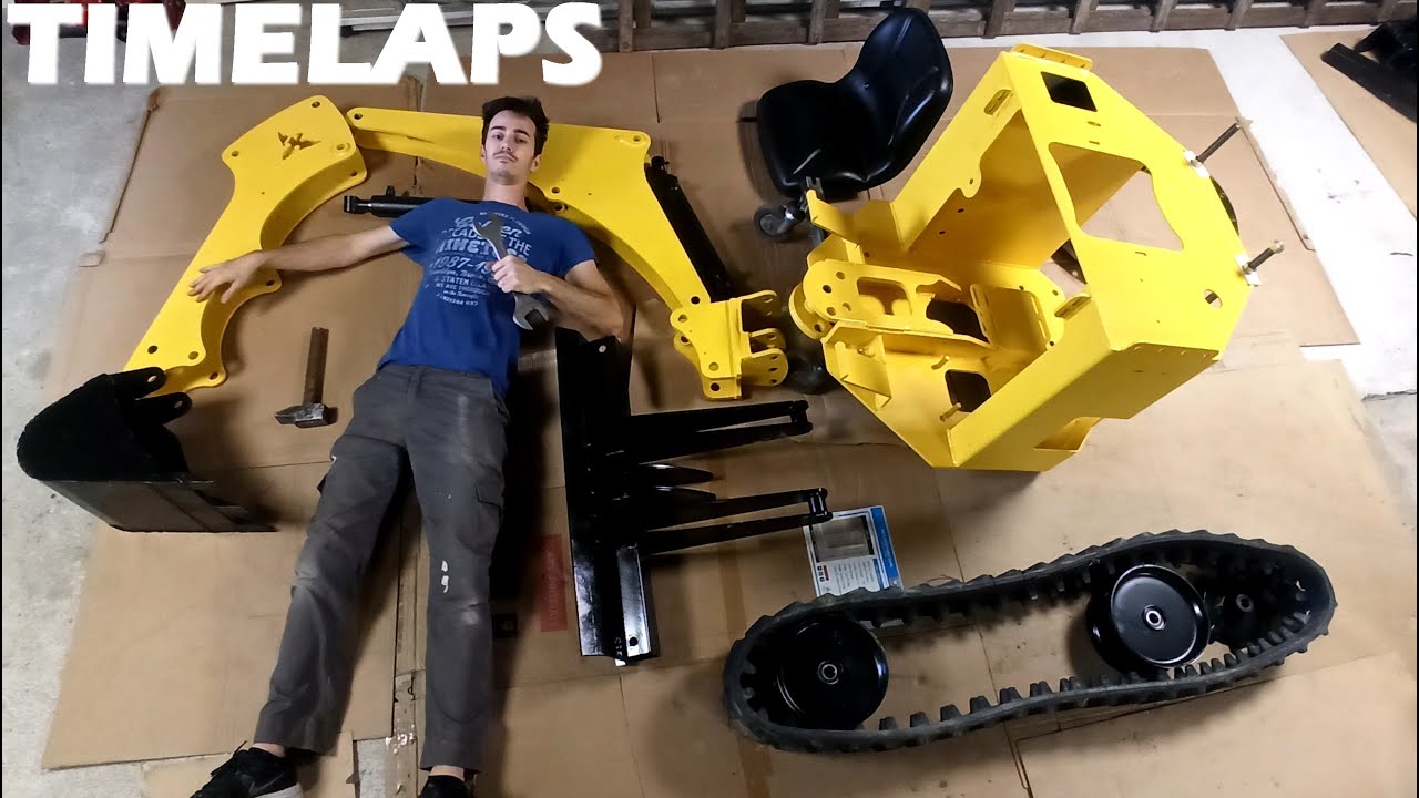 Acheter une Mini-Pelle FRANCAISE en KIT,  TIMELAPSE montage complet