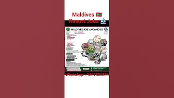 🇲🇻 Maldives Job Vacancies 2025 | Resort Hiring Multiple Positions | Apply Now