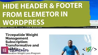How to Hide / Disable Header & Footer in Elementor WordPress