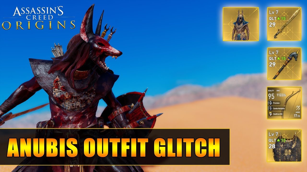 Assassin's Creed Origins - Anubis Outfit Glitch | Get Anubis Outfit Early | Ac  Origins Glitch | 2018 - YouTube