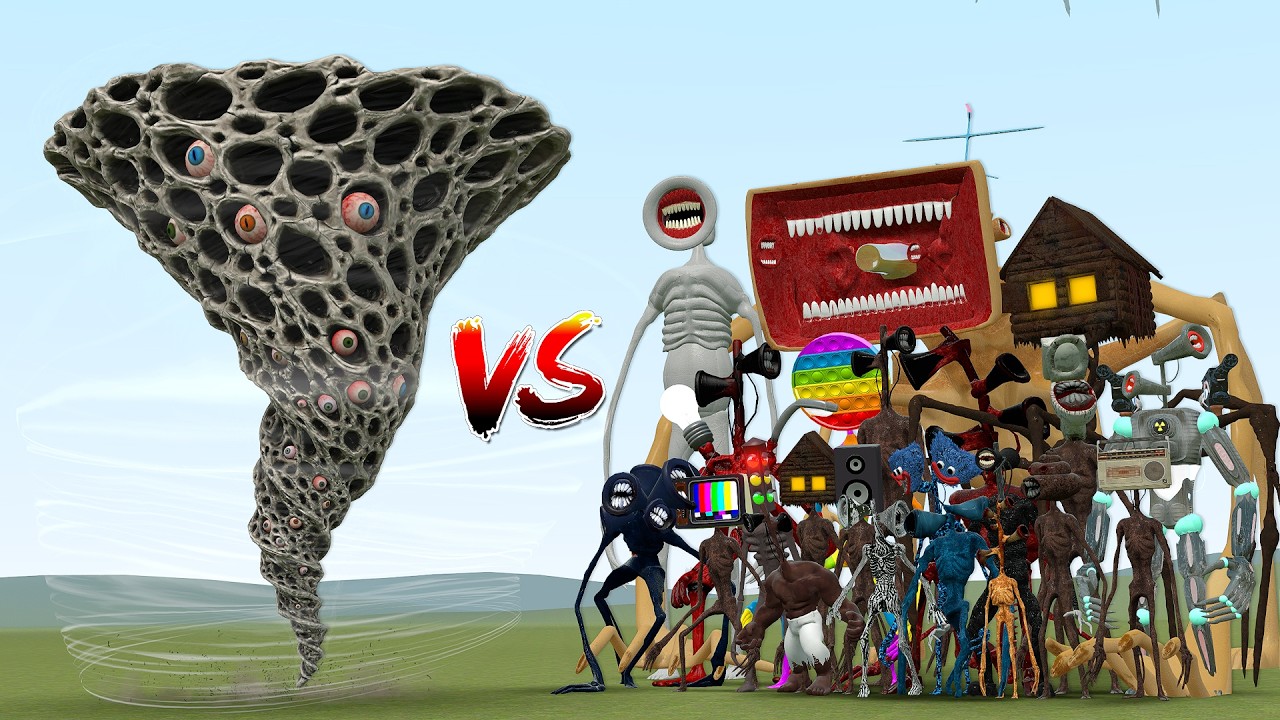 NEW TORNADO TRYPOPHOBIA VS ALL SIREN HEAD & TREVOR HENDERSON CREATURES ...