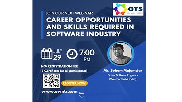 Webinar on COSRSI by Mr. Sohom Majumdar