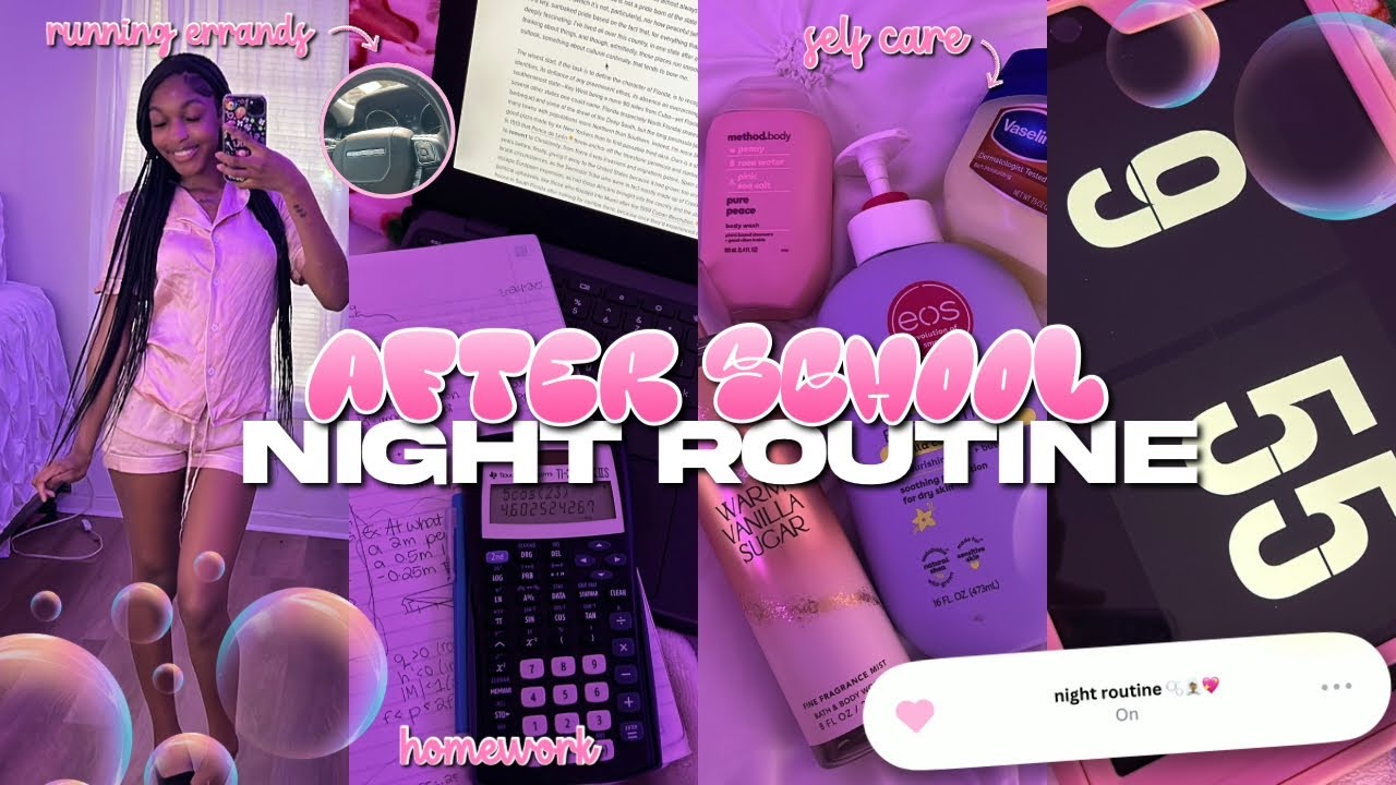 MY AFTER SCHOOL NIGHT ROUTINE | store runs, haul, cleaning, studying, thumbnail tutorial, + more!