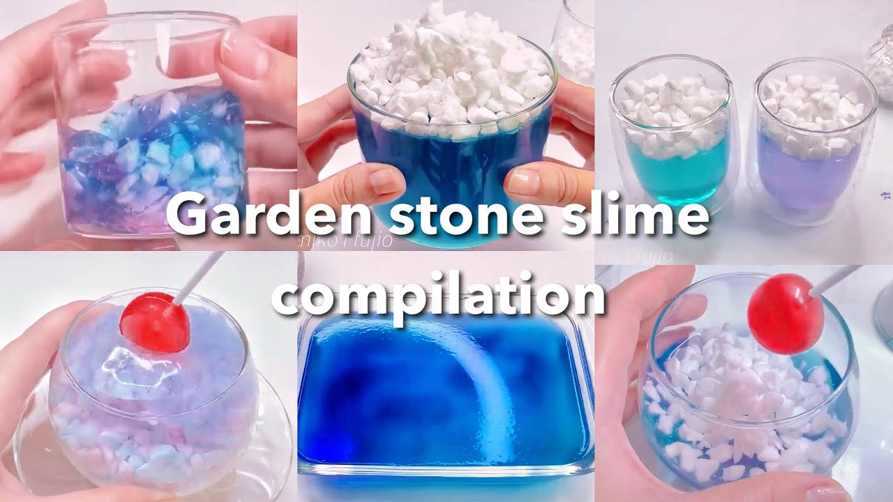 【ASMR】⛷️氷山スライムまとめ⛷️【音フェチ】garden stone slime compilation
