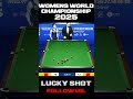 Bai Yulu Lucky Shot 2025 World Women's Snooker Championship #snooker2025 #billiards