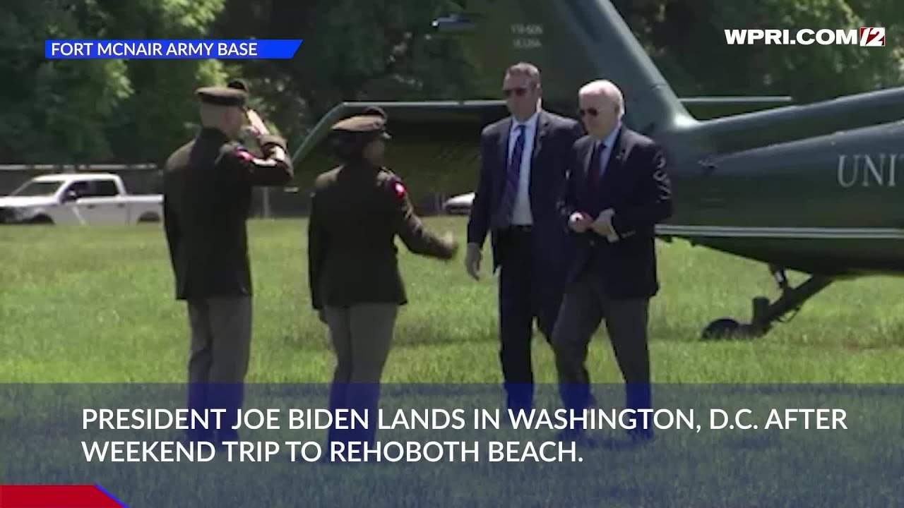 Video Now: Biden back in D.C. after weekend trip to Rehoboth Beach