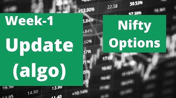 Algo Trading Nifty Options – Week 1 Update