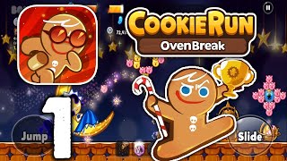 CookieRun: OvenBreak - Gameplay Walkthrough Part 1 - Tutorial (Android,iOS) screenshot 1