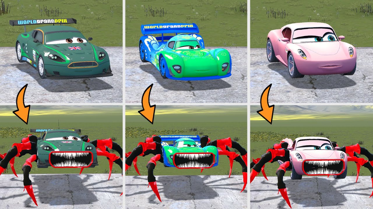 Everything Turned Into Monster: Thomas Eater, Mcqueen Monster,Truck Monster And Bus Monster In Gmod!