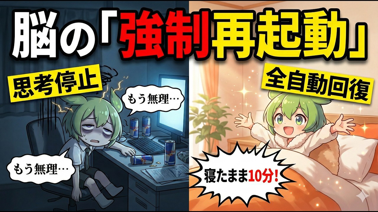寝たまま10分。脳を「強制再起動」して不安を消す物理ハック【ずんだもん＆ゆっくり解説】