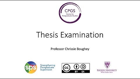 Thesis Examination