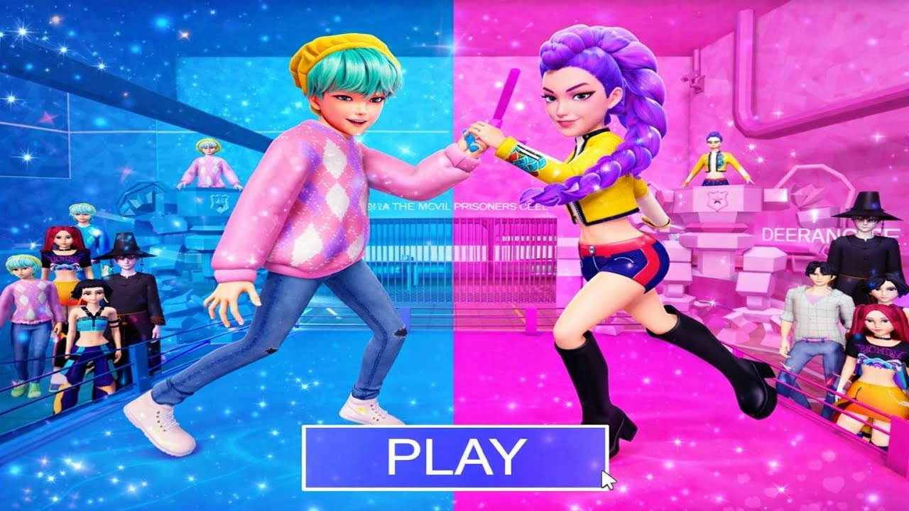 Команда парней против команды девушек! K-POP Охотники на демонов: Тюремный забег 