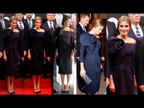 Video: Reina Letizia Vilkėjo Delpozo Suknelę