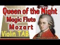 Der Holle Rache (Queen of the Night ) - Magic Flute - Mozart - Violin - Play Along Tab Tutorial