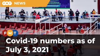 Covid-19 numbers as of July 3, 2021