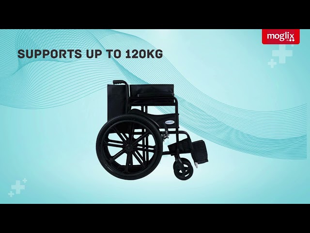 Everactiv EAP201 - Affordable 120kg Capacity Wheelchair with Enhanced Safety