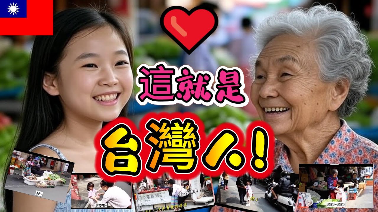 台灣人的善良，連外國小孩都感受到了| 陌生菜市場裡，每個人都對她超溫柔…這就是台灣