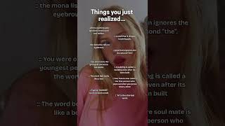 Things you just realized #shorts