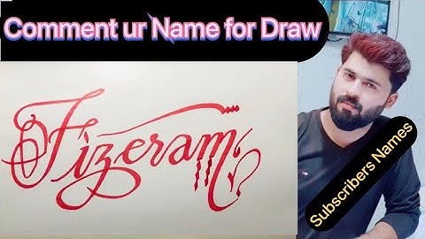 How to Draw  with Cut Marker | Fizeram Name Signatures | #fizeram   #englishcalligraphy #shorts