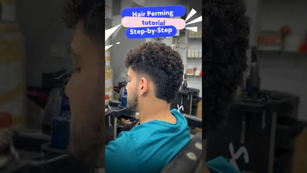 Step-by-Step Hair Perm Tutorial for Men | Transform Straight to Curly Hair! Hairstyle boys #hair