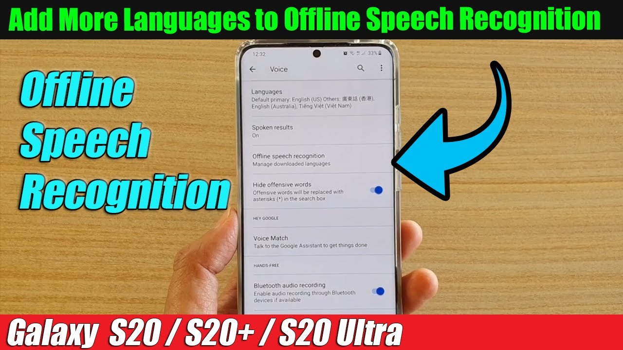 how to get offline speech recognition