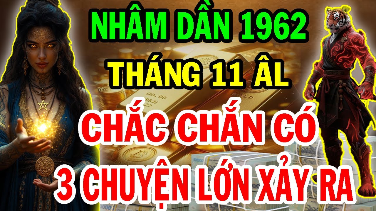 Cảnh Báo Chấn Động: Nhâm Dần 1962 T.11 ÂL - Chắc Chắn 3 Điều Này Sẽ Xảy Ra, Chỉ Tôi Dám Nói SỰ THẬT