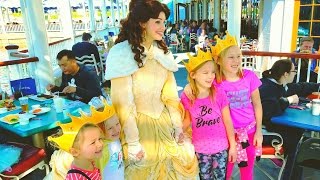 Meeting Princesses Belle, Rapunzel, Cinderella, And Tiana