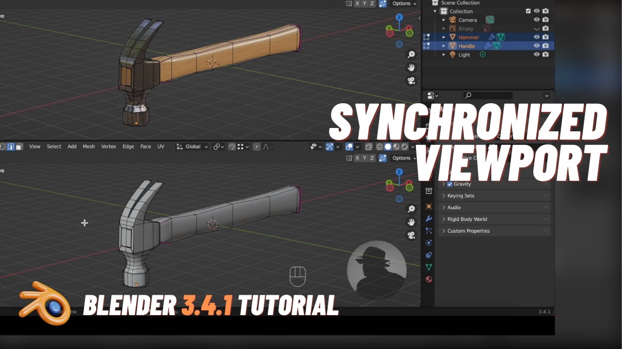 How to Setup Synchronized Viewport in Blender 3.4.1