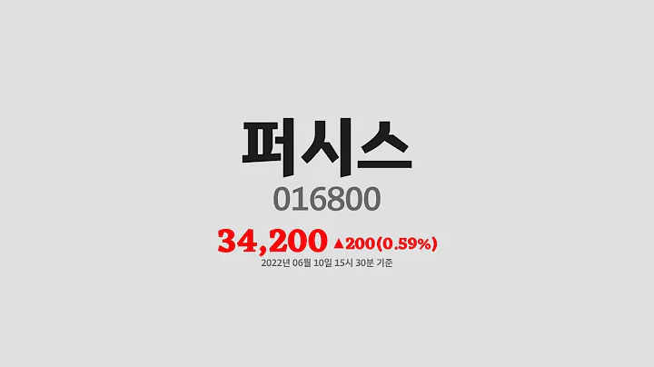 퍼시스주가분석(016800) 2022년 06월 10일기준