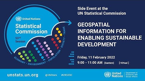 UNSC53 side event: Embracing Geospatial Information for Sustainable Development