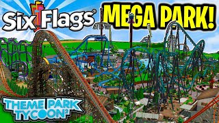 I Visited a SIX FLAGS Mega Park In Theme Park Tycoon 2! 😊