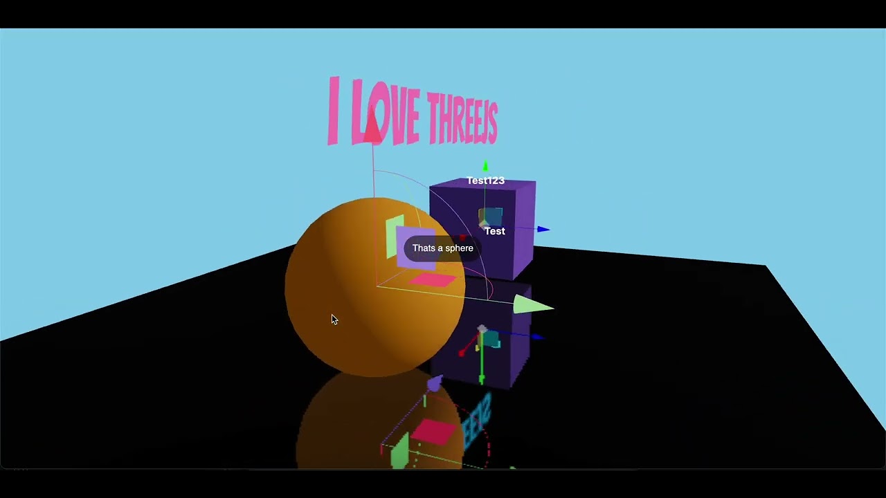 3d Text, Pivot Controls, Html elements with Webgl with react three ...