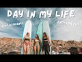 day in my life | surfing with friends and packing for Fiji