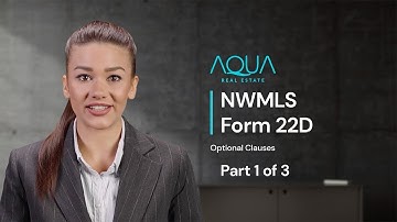 NWMLS Form 22D | Part 1 | Optional Clauses Addendum