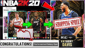 BIGGEST SHOPPING SPREE FOR NEW GALAXY OPAL AND GALAXY OPAL ANTHONY DAVIS IN NBA 2K20 MYTEAM