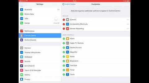 How to add screen-recording button into control centre on iOs device