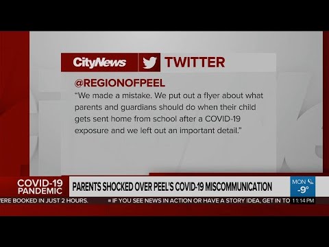 Parents shocked over Peel's COVID-19 miscommunication