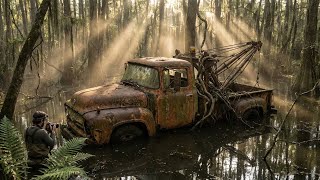 Abandoned Swamp Rescue: Restoring a 1950 Tow Truck (No Paint, Only Iconic Rust)
